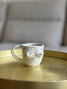 Filiżanka na espresso z cycuszkami  Beż