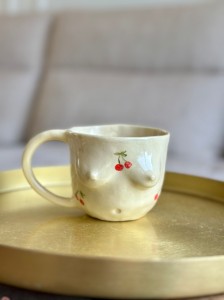 Kubek z cycuszkami 280ml Wisienki