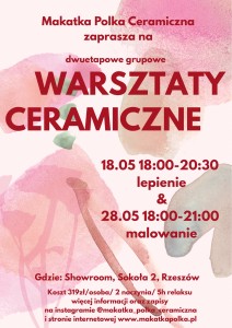 Warsztaty ceramiczne 18.05 & 28.05