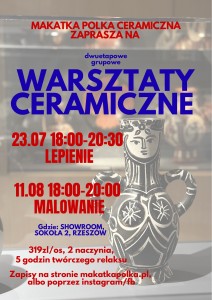Warsztaty ceramiczne 23.07 & 11.08