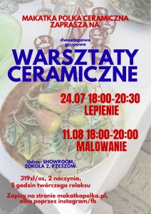 Warsztaty ceramiczne 24.07 & 11.08