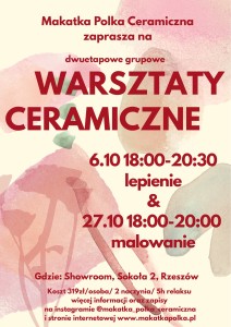 Warsztaty ceramiczne 6.10 & 27.10